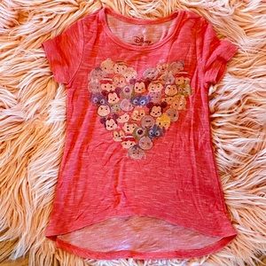 Red Disney tsum tsum heart shirt